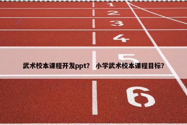 武术校本课程开发ppt？ 小学武术校本课程目标？