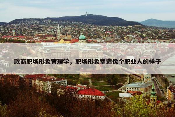 政商职场形象管理学，职场形象塑造像个职业人的样子