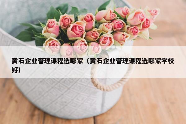 黄石企业管理课程选哪家（黄石企业管理课程选哪家学校好）