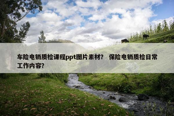 车险电销质检课程ppt图片素材？ 保险电销质检日常工作内容？