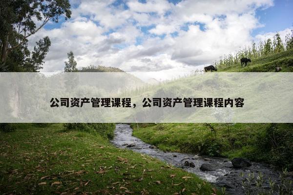 公司资产管理课程，公司资产管理课程内容
