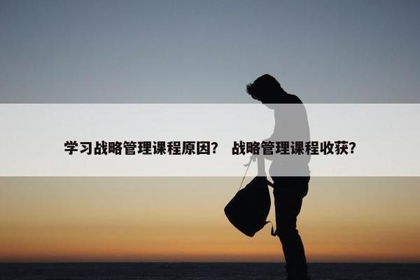 学习战略管理课程原因？ 战略管理课程收获？