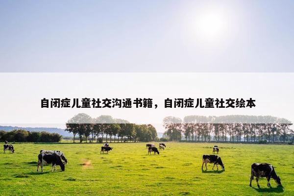 自闭症儿童社交沟通书籍，自闭症儿童社交绘本