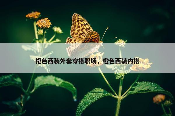 橙色西装外套穿搭职场，橙色西装内搭