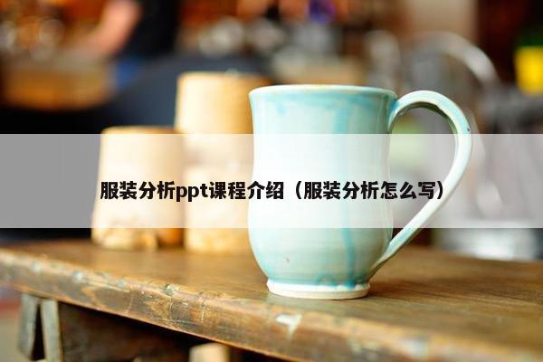 服装分析ppt课程介绍（服装分析怎么写）