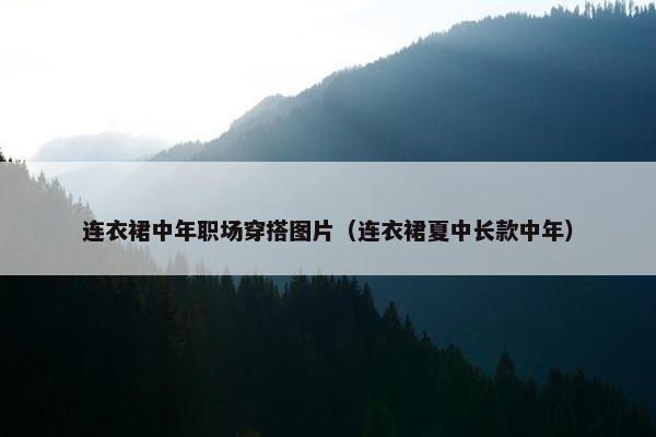 连衣裙中年职场穿搭图片（连衣裙夏中长款中年）