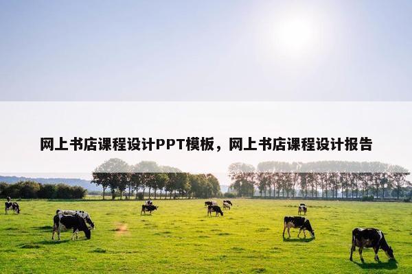 网上书店课程设计PPT模板，网上书店课程设计报告