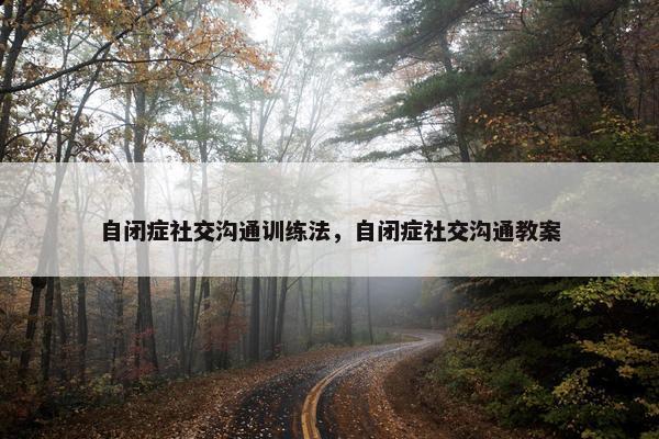 自闭症社交沟通训练法，自闭症社交沟通教案