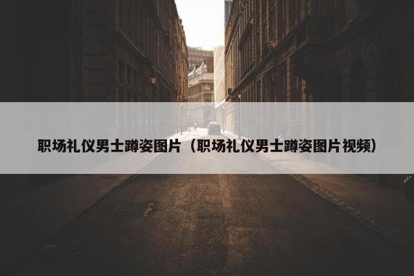 职场礼仪男士蹲姿图片（职场礼仪男士蹲姿图片视频）