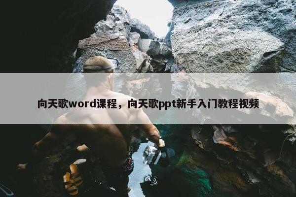 向天歌word课程，向天歌ppt新手入门教程视频