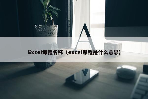 Excel课程名称（excel课程是什么意思）