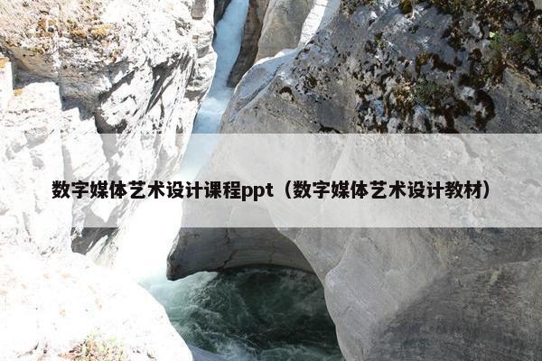 数字媒体艺术设计课程ppt（数字媒体艺术设计教材）