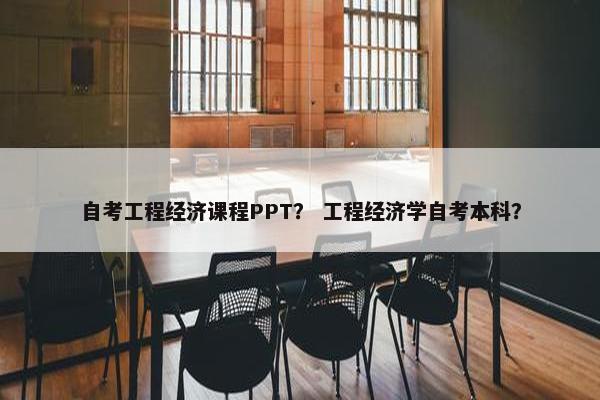 自考工程经济课程PPT？ 工程经济学自考本科？