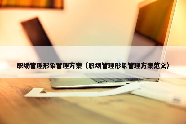 职场管理形象管理方案（职场管理形象管理方案范文）