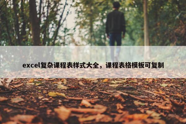 excel复杂课程表样式大全，课程表格模板可复制