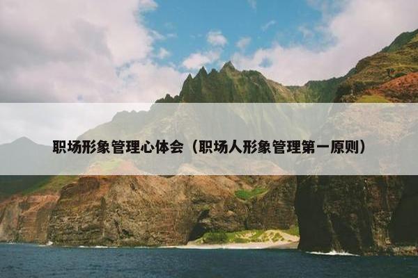 职场形象管理心体会（职场人形象管理第一原则）