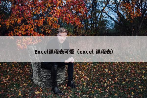 Excel课程表可爱（excel 课程表）