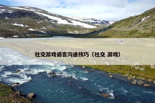 社交游戏语言沟通技巧（社交 游戏）