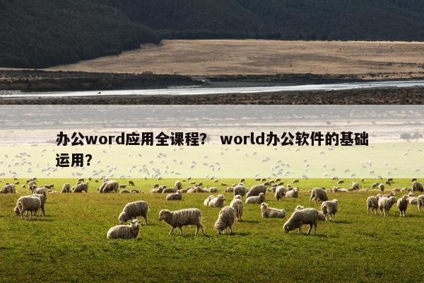 办公word应用全课程？ world办公软件的基础运用？