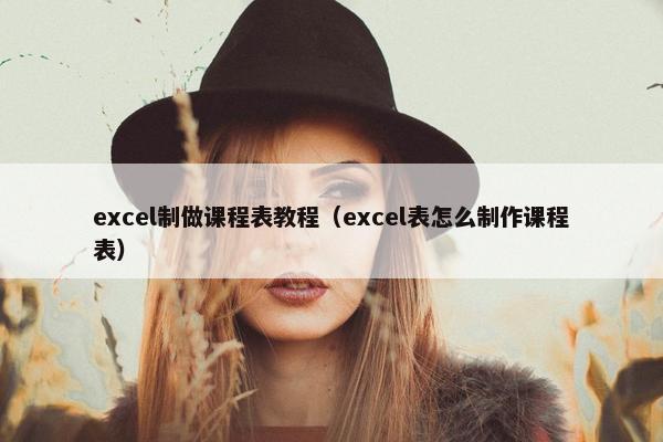 excel制做课程表教程（excel表怎么制作课程表）