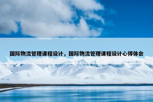 国际物流管理课程设计，国际物流管理课程设计心得体会