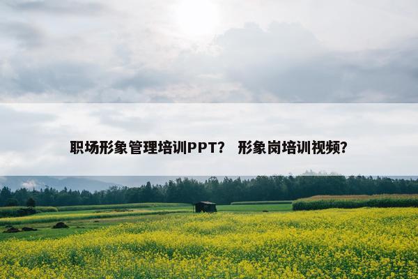 职场形象管理培训PPT？ 形象岗培训视频？