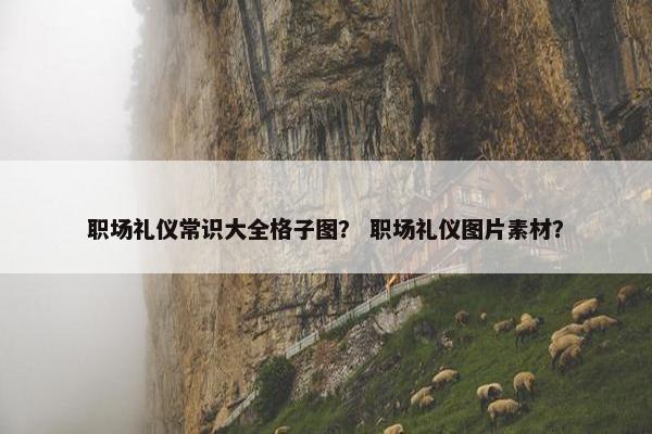 职场礼仪常识大全格子图？ 职场礼仪图片素材？