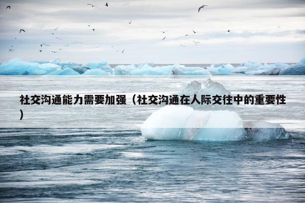 社交沟通能力需要加强（社交沟通在人际交往中的重要性）