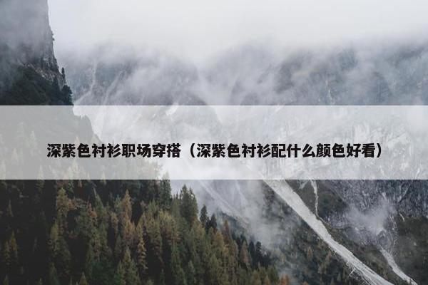 深紫色衬衫职场穿搭（深紫色衬衫配什么颜色好看）