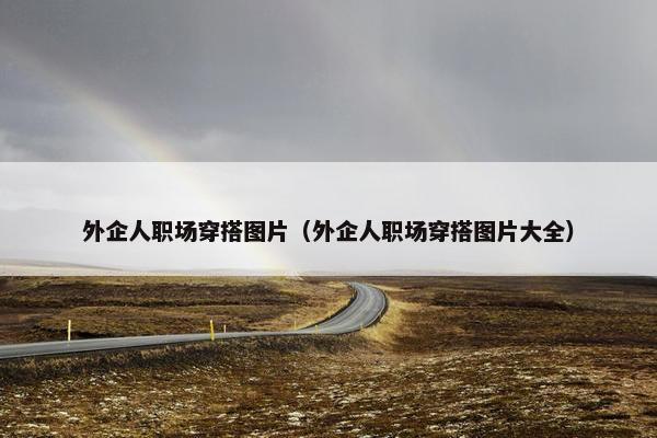 外企人职场穿搭图片（外企人职场穿搭图片大全）