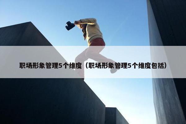 职场形象管理5个维度（职场形象管理5个维度包括）