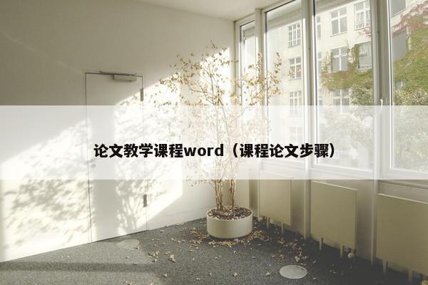 论文教学课程word（课程论文步骤）