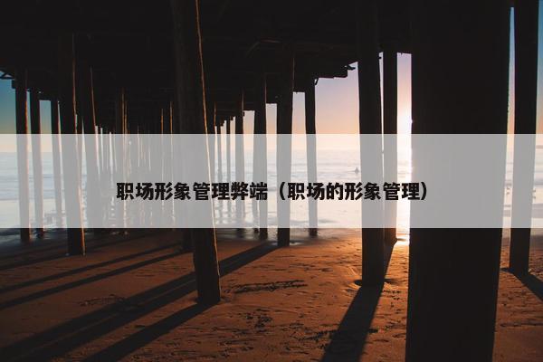 职场形象管理弊端（职场的形象管理）