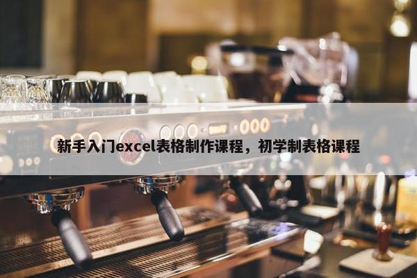 新手入门excel表格制作课程，初学制表格课程