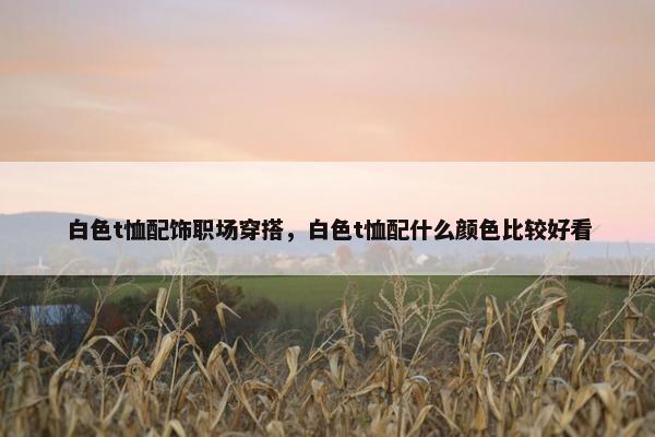 白色t恤配饰职场穿搭，白色t恤配什么颜色比较好看