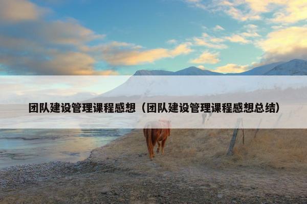 团队建设管理课程感想（团队建设管理课程感想总结）