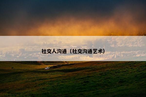 社交人沟通（社交沟通艺术）