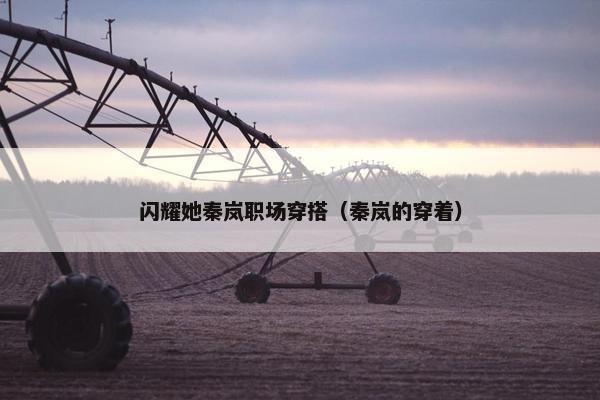 闪耀她秦岚职场穿搭（秦岚的穿着）