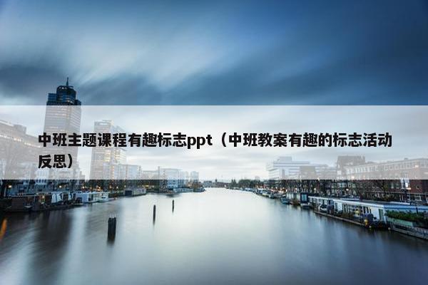 中班主题课程有趣标志ppt（中班教案有趣的标志活动反思）