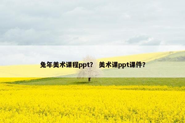 兔年美术课程ppt？ 美术课ppt课件？
