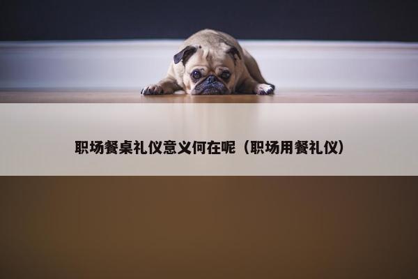 职场餐桌礼仪意义何在呢（职场用餐礼仪）