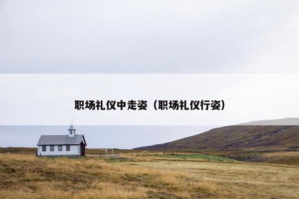 职场礼仪中走姿（职场礼仪行姿）