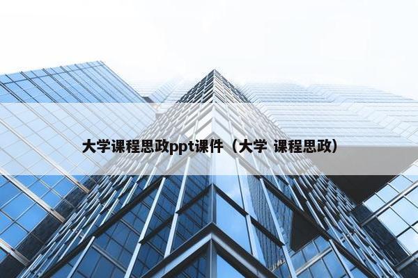 大学课程思政ppt课件（大学 课程思政）