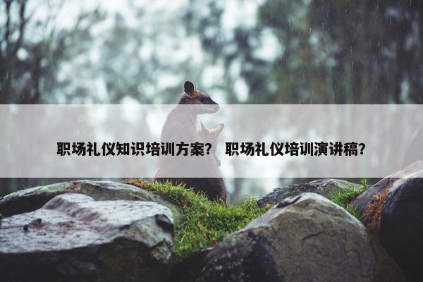 职场礼仪知识培训方案？ 职场礼仪培训演讲稿？