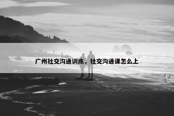 广州社交沟通训练，社交沟通课怎么上