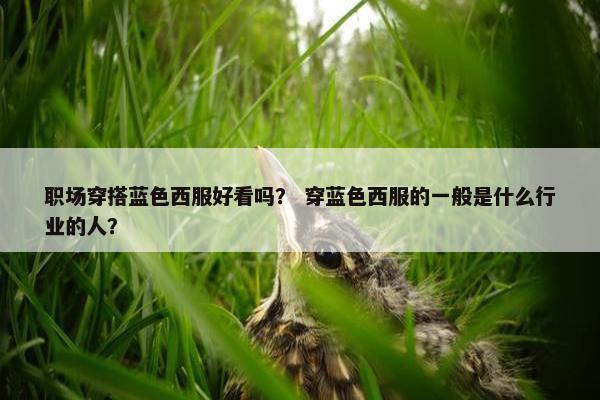 职场穿搭蓝色西服好看吗？ 穿蓝色西服的一般是什么行业的人？