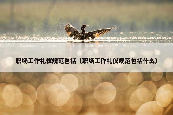 职场工作礼仪规范包括（职场工作礼仪规范包括什么）
