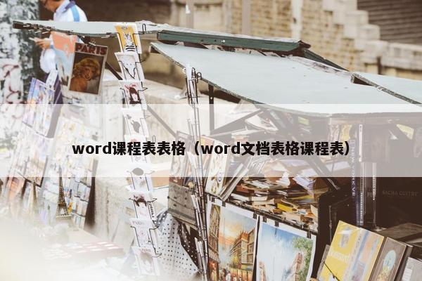 word课程表表格（word文档表格课程表）