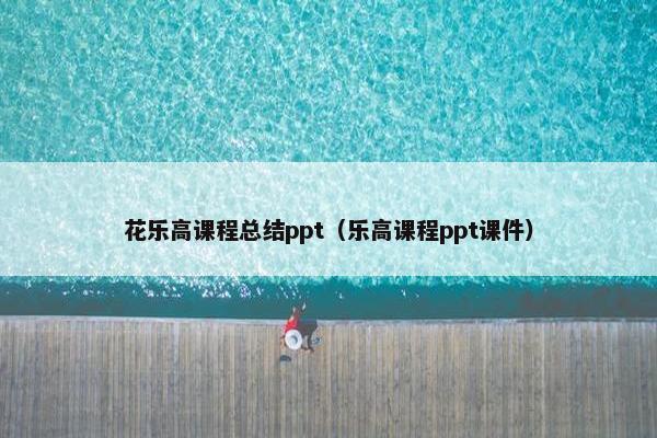 花乐高课程总结ppt（乐高课程ppt课件）
