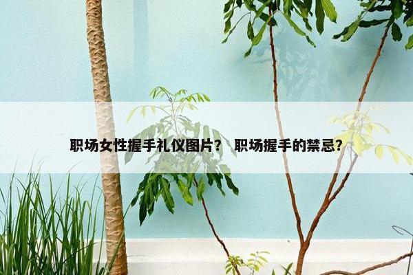 职场女性握手礼仪图片？ 职场握手的禁忌？
